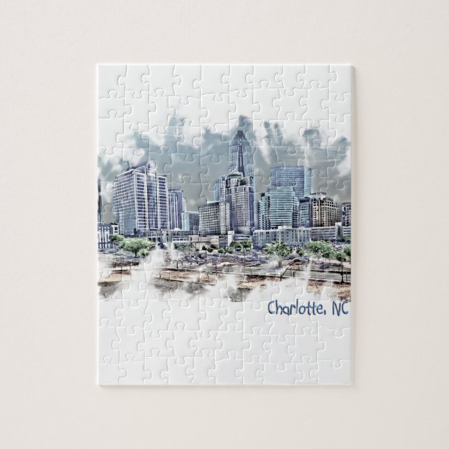 Puzzle horizon de ville de reine de Charlotte (Vertical)