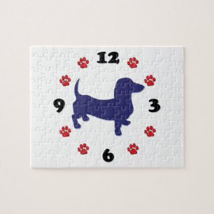 Puzzle Horloge Dachshund Doxie