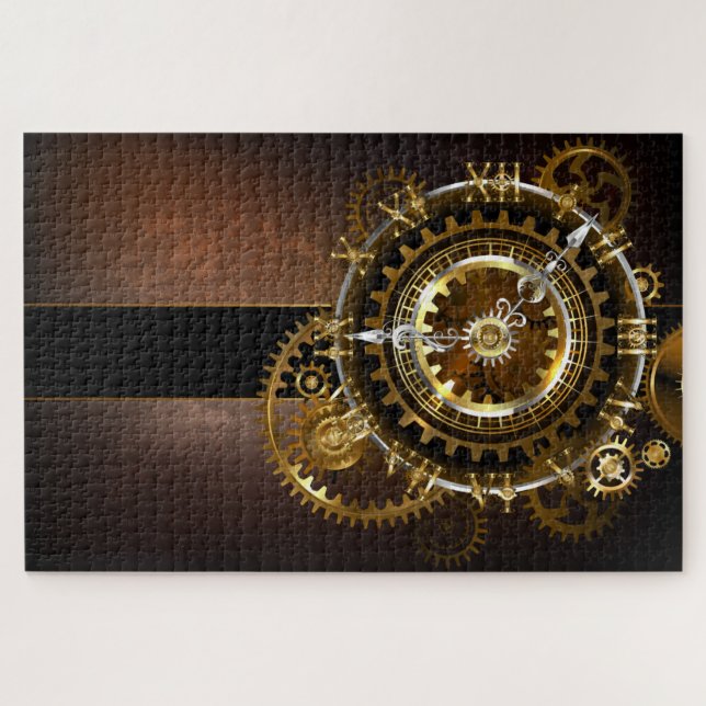 Puzzle Horloge Steampunk avec des engrenages anciens (Horizontal)