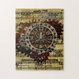 Puzzle Horloges grunges et vitesses de Steampunk
