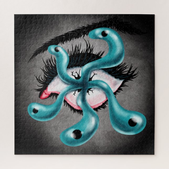 Puzzle Horreur oeil tentacle monstre goth bizarre (Vertical)