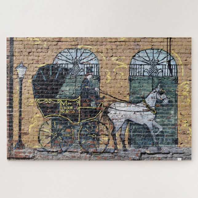 Puzzle Horse Carriage Mural Centre-ville Nashville Tennes (Horizontal)
