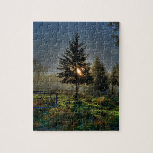 Puzzle Horse Ranch Sunrise Nature Photo