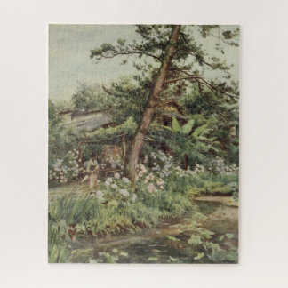 Puzzle Hortensias dans le jardin de thé chez Nichi Otani