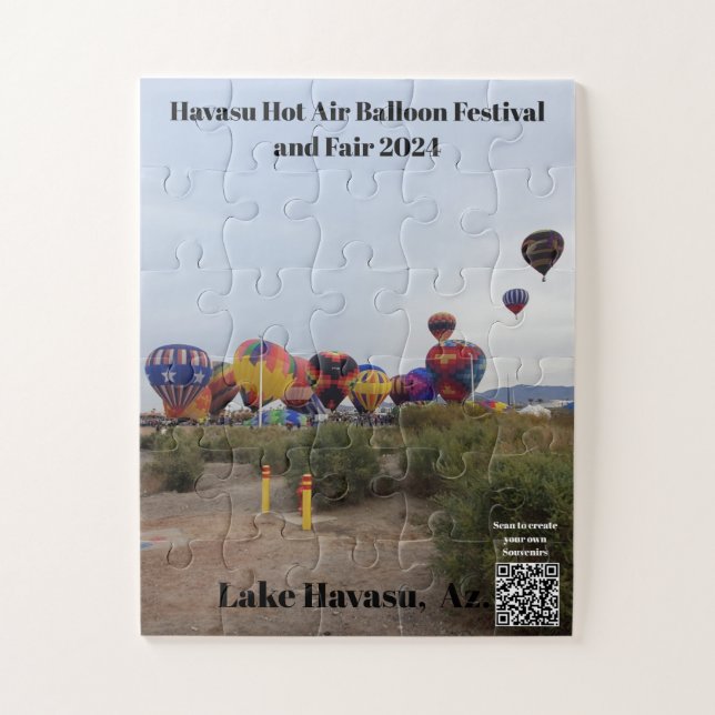Puzzle Hot Air Balloon Festival 2024. Lac Havasu, Az. Ji (Vertical)