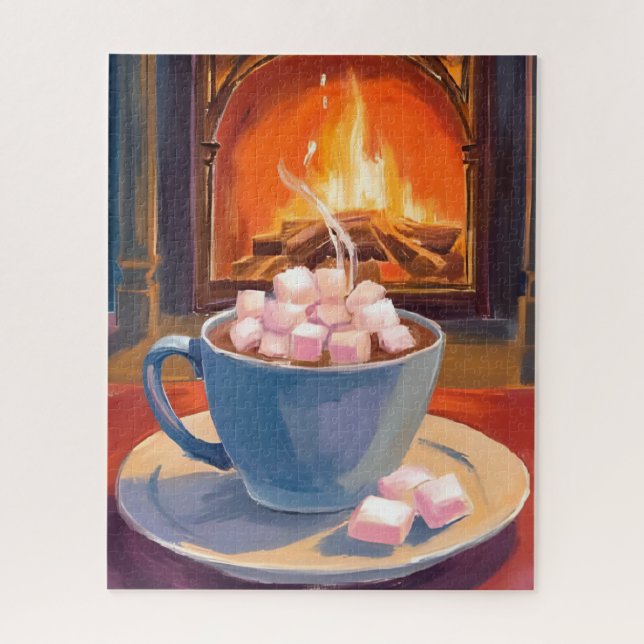Puzzle Hot Cocoa Winter Fireplace (Vertical)