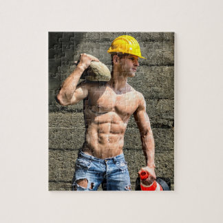 Puzzle Hot Guy Sexy Ouvrier de construction Muscle Homme 