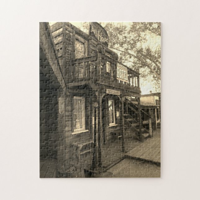 Puzzle Hôtel Western à Pioneer Town en Californie (Vertical)