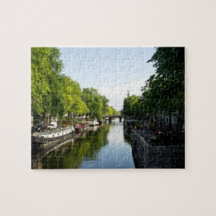 Puzzle House Boats on Amsterdam Canal Europe