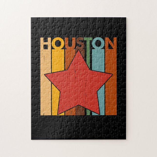 Puzzle HOUSTON Retro Vintage (Vertical)