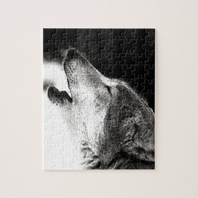 Puzzle Howling Wolf (Vertical)