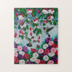 Hummingbirds à Fuchsia Flower Garden