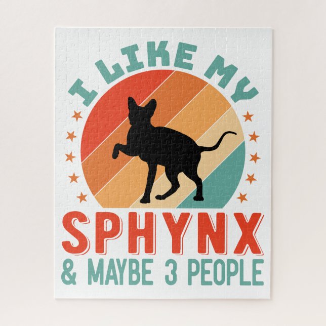Puzzle Humour du propriétaire canadien de chats en sphynx (Vertical)
