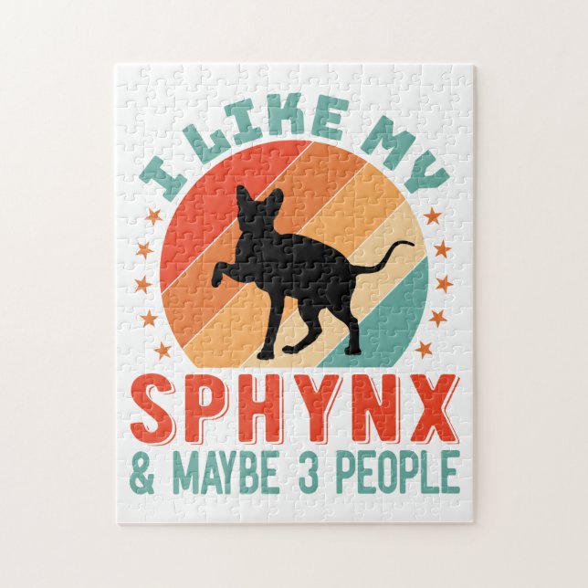 Puzzle Humour du propriétaire canadien de chats en sphynx (Vertical)