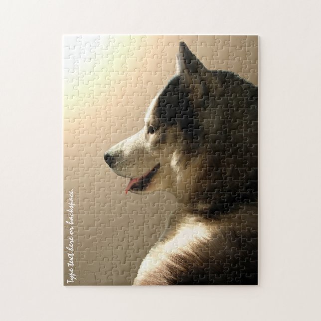 Puzzle Husky Eyes Personnalisé Sled Chien Puzzles (Vertical)