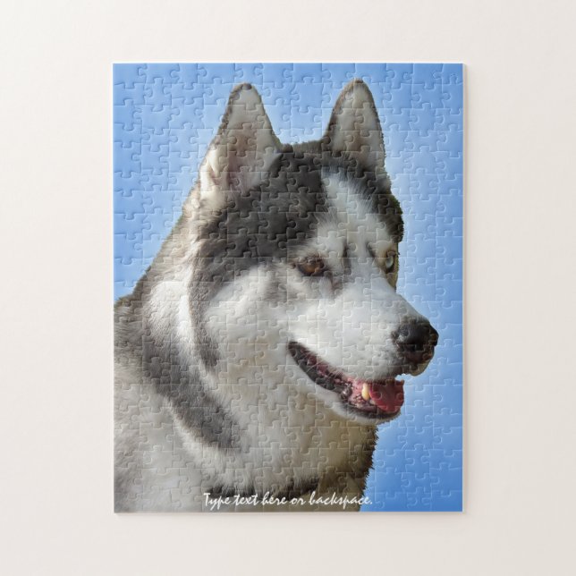 Puzzle Husky Eyes Personnalisé Sled Chien Puzzles (Vertical)