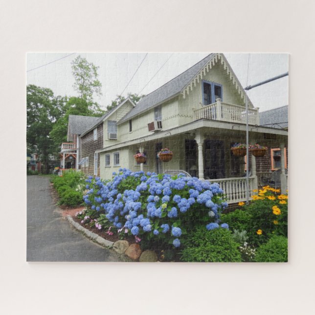 Puzzle Hydrangeas au coin - Martha's Vineyard (Horizontal)