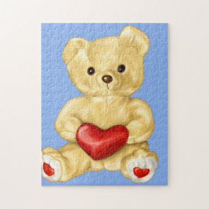 Puzzle Hypnotiseur mignon d'ours de nounours dans le bleu
