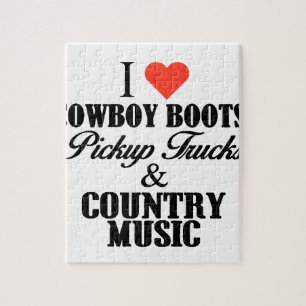 Puzzle i coeur cowboy bottes b