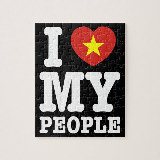 Puzzle I Heart (Love) My Viet People (Vertical)