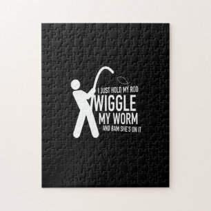 Puzzle i just hold my rod wiggle my worm and bam she's on