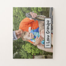 I Love Grand-Père Photo Personnaliser Texte Cadeau