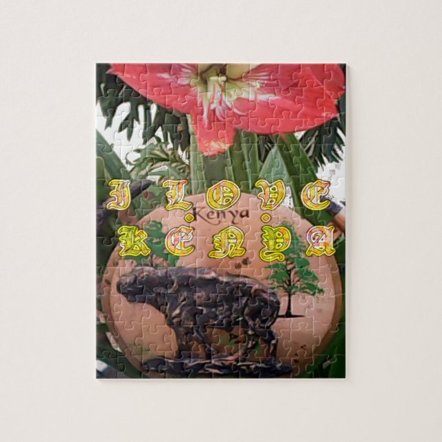 Puzzle I Love kenya Hakuna Matata cadeaux (Vertical)