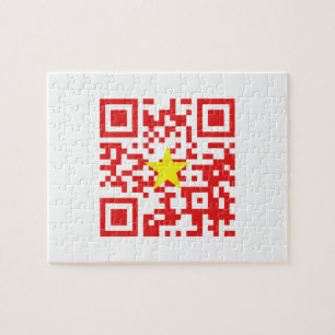 Puzzle I Love Vietnam (Tôi Yêu Việt Nam) Flag QR Code