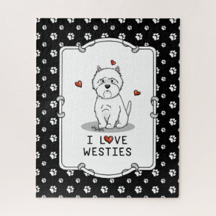 Puzzle I Love Westies - West Highland White Terriers