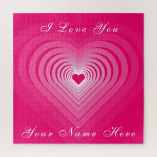 Puzzle I Love You - Ajouter Votre Nom - Personnalisable