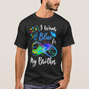 Puzzle I Wear Blue For My Brother Autism Awareness T-Shirt