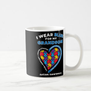 Puzzle I Wear Blue Grandson Autism Awareness Grand Coffee Mug
