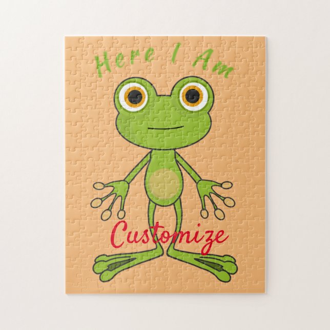 Puzzle Ici, je suis mignonne grenouille Thunder_Cove (Vertical)