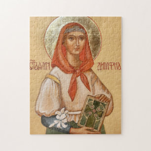 Puzzle Icône chrétienne orthodoxe de Ste Dymphna d'Irland