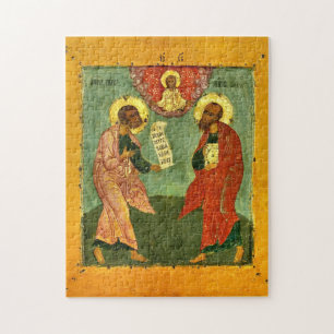 Puzzle Icône chrétienne orthodoxe des saints Pierre et Pa