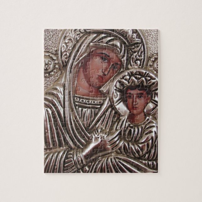 Puzzle Icône de mère et d'enfant, Madonna et Jésus en (Vertical)