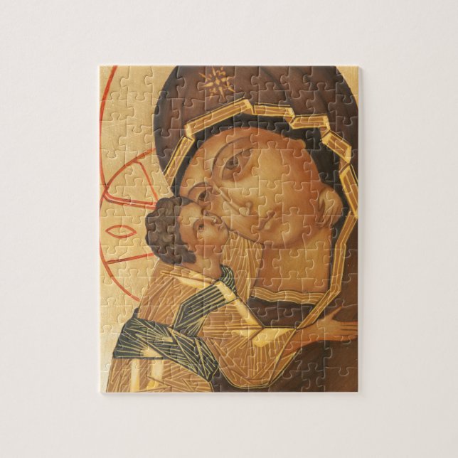 Puzzle Icône orthodoxe Vierge Marie et de bébé Jésus (Vertical)