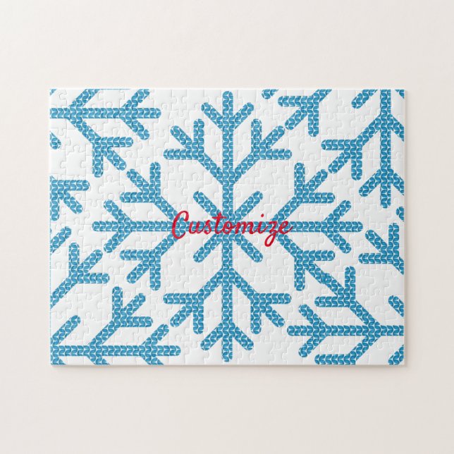Puzzle Icy Blue Snowflake Thunder_Cove (Horizontal)