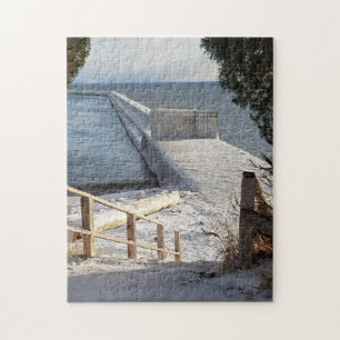 Puzzle Icy Breakwall Lake Superior Marquette Michigan