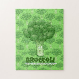 Puzzle idiot de bande dessinée de brocoli