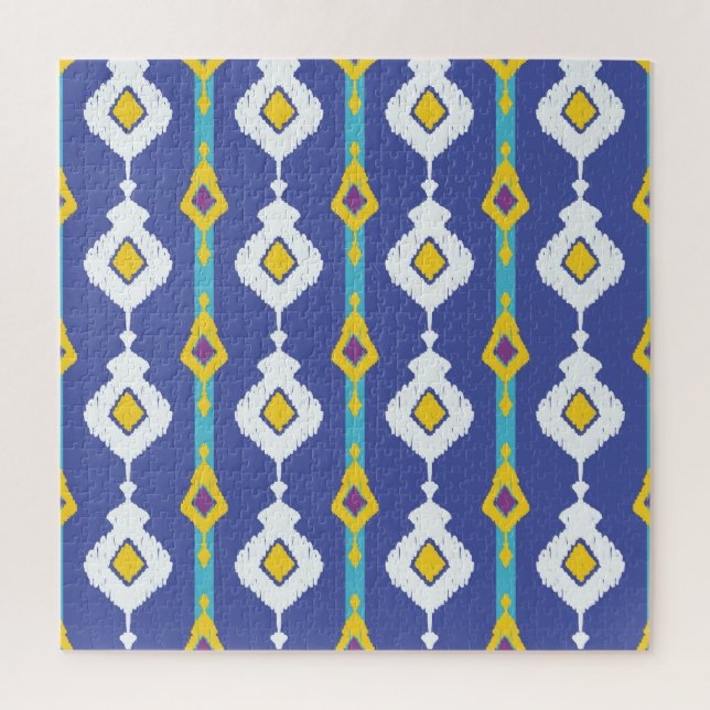 Puzzle Ikat, un motif ethnique sans faille. (Vertical)