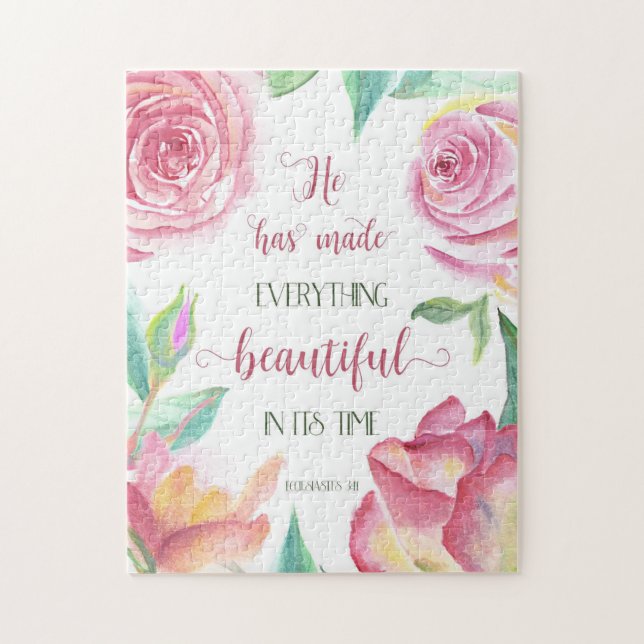 Puzzle Il A Tout Fait De Beaux Ecclésiastes 3:11 (Vertical)