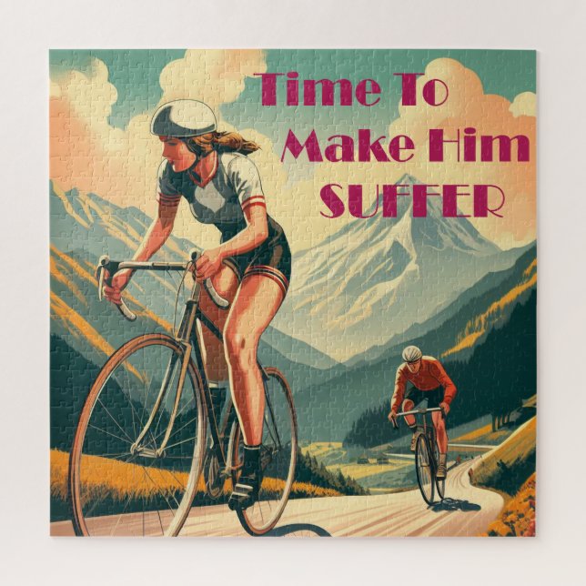 Puzzle Il Est Temps De Le Faire Souffrir De Cyclisme (Vertical)