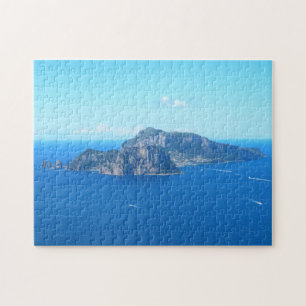 Puzzle Île de Capri, Italie du Sud en bleu mer italienne