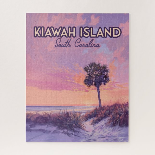 Puzzle Île de Kiawah Caroline du Sud Palmier (Vertical)