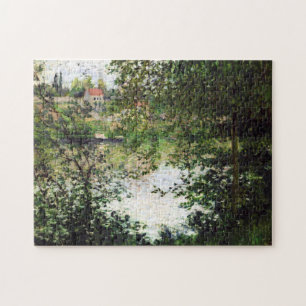 Puzzle Île de la Grande Jatte à travers les arbres Monet 