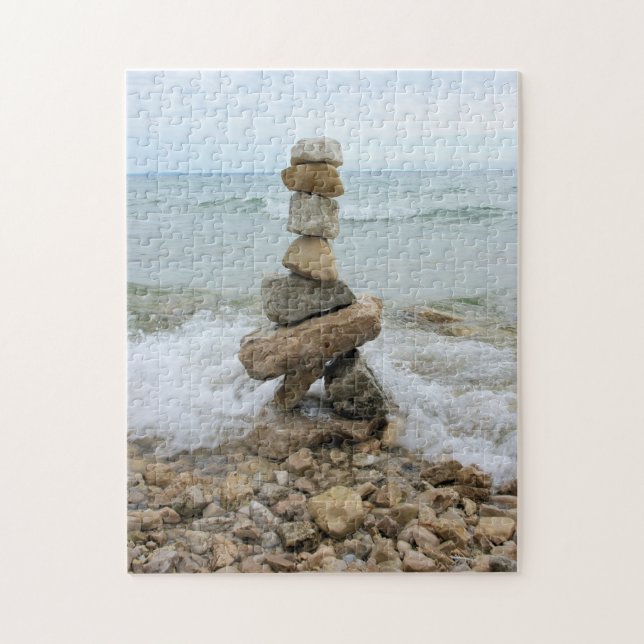 Puzzle Île de Mackinac de cairn de roche (pilier), (Vertical)