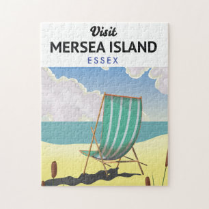 Puzzle île de Mersia affiche de voyage Essex