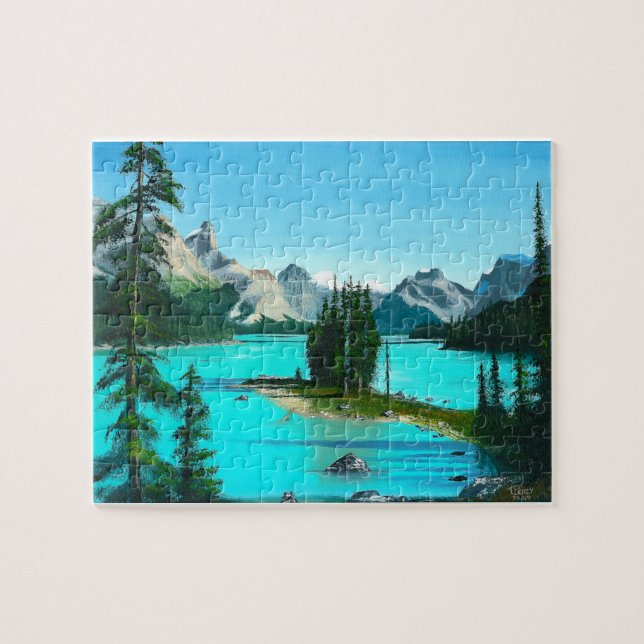 Puzzle Île Spirit au lac Maligne (Horizontal)