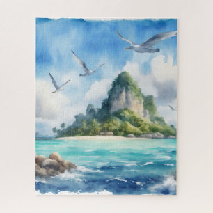 Puzzle Île Watercolor